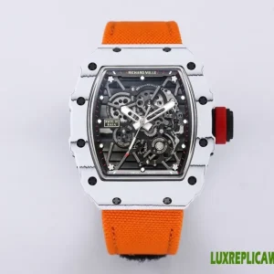 Richard Mille RM 35-01 Rafael Nadal Replica Watches 50mm Mens Black Dial Rubber Strap 1:1 Clone Watch