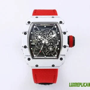 Richard Mille RM35-01 Replica Watches 45mm Mens Black Dial Rubber Strap 1:1 Clone Watch