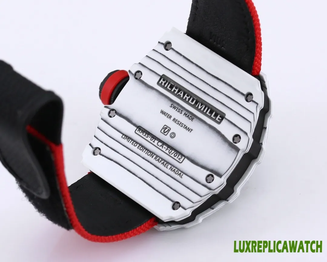 Richard Mille RM35-01 Replica Watches 45mm Mens Black Dial Rubber Strap 1:1 Clone Watch - Image 7