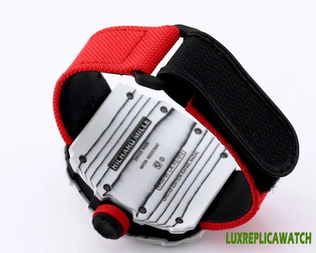 Richard Mille RM35-01 Replica Watches 45mm Mens Black Dial Rubber Strap 1:1 Clone Watch - Image 9