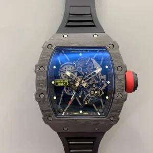 Richard Mille RM35-01 Rafa Replica Watches 44mm Mens Blue Dial Rubber Strap 1:1 Clone Watch