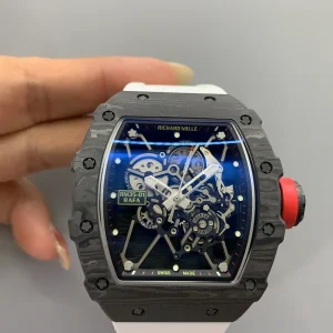 Richard Mille RM35-01 Rafa Replica Watches 45mm Mens Blue Dial Rubber Strap 1:1 Clone Watch
