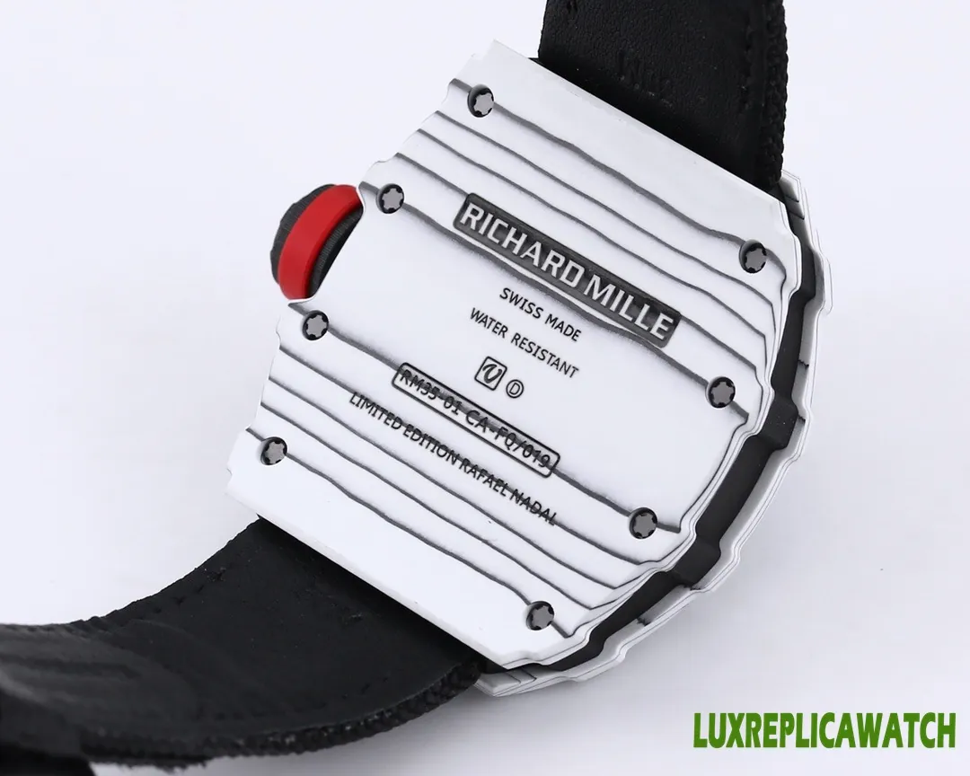 Richard Mille RM35-01 Replica Watches 45mm Mens Black Dial Rubber Strap 1:1 Clone Watch - Image 7