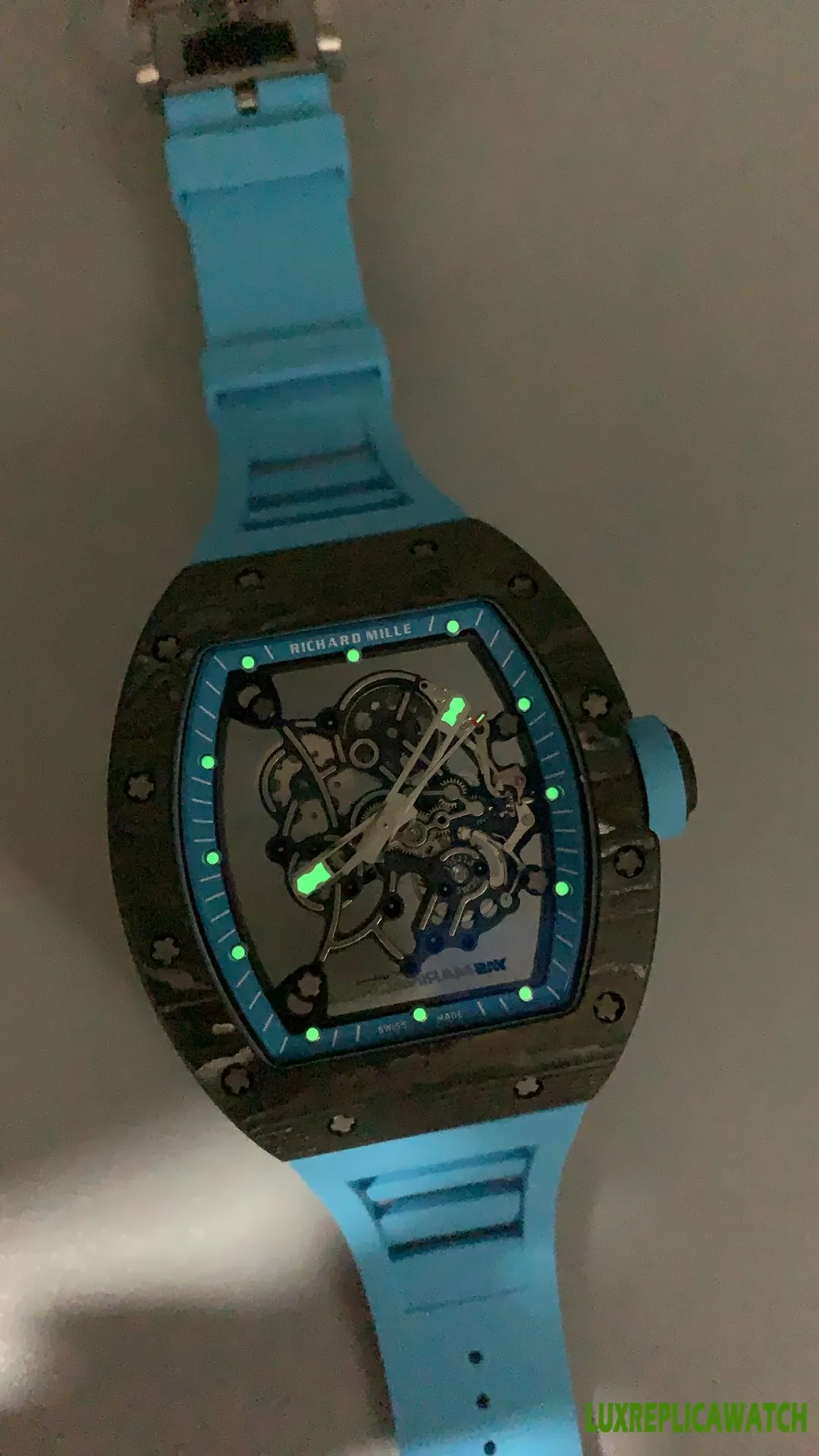 Richard Mille RM 35-02 Replica Watches 50mm Mens Skeleton Dial Rubber Strap 1:1 Clone Watch - Image 11
