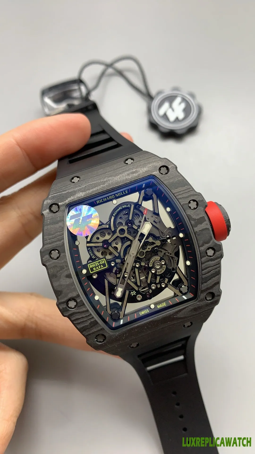 Richard Mille RM 35-02 Replica Watches 45mm Mens Blue Dial Rubber Strap 1:1 Clone Watch - Image 2