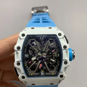 Richard Mille RM 35-02 Replica Watches 50mm Mens Blue Dial Rubber Strap 1:1 Clone Watch