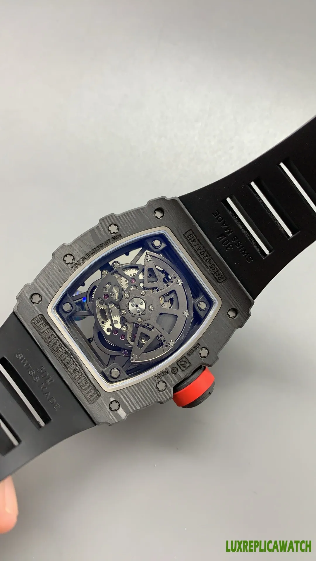 Richard Mille RM 35-02 Replica Watches 45mm Mens Blue Dial Rubber Strap 1:1 Clone Watch - Image 6