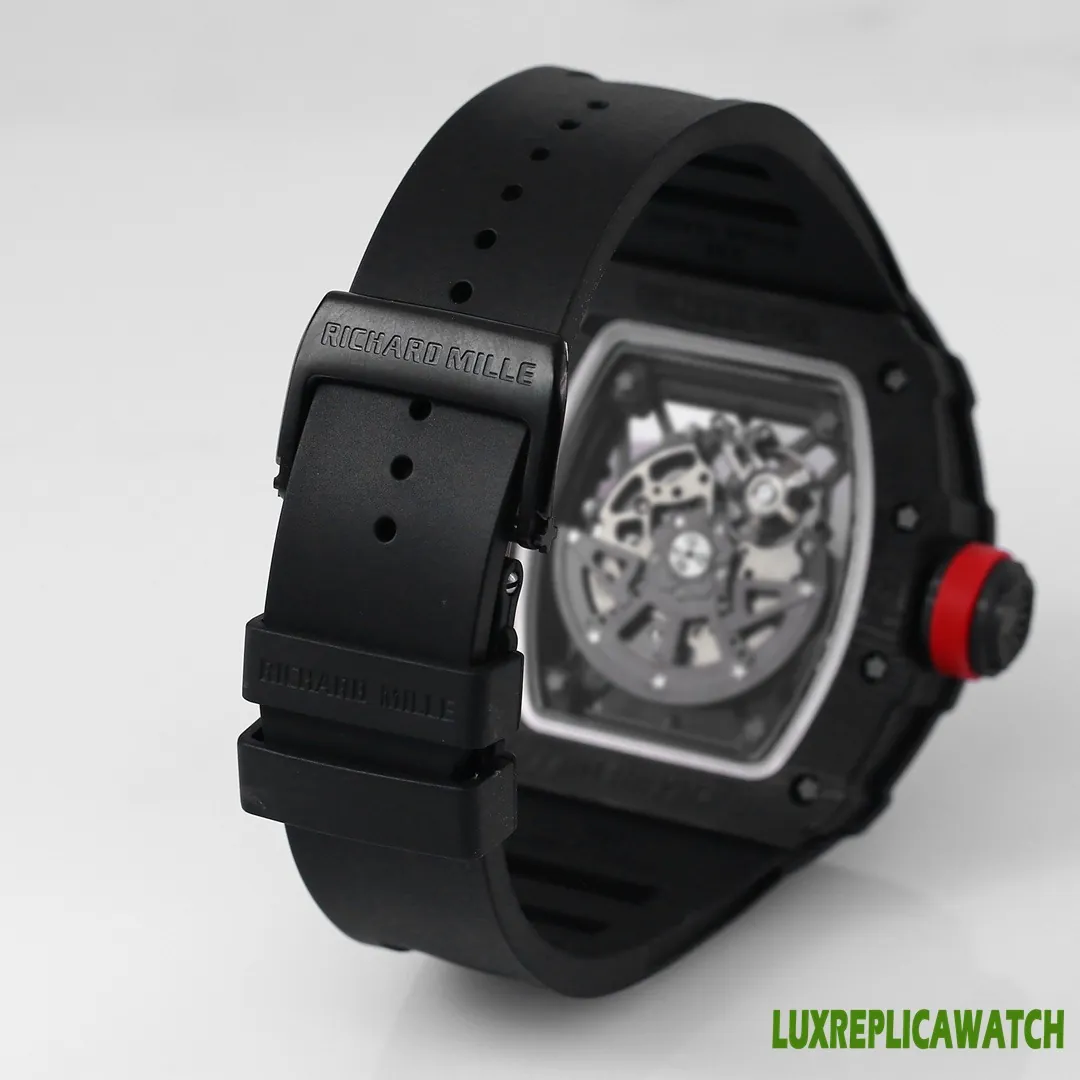 Richard Mille RM35-02 Rafa Replica Watches 45mm Mens Black Dial Rubber Strap 1:1 Clone Watch - Image 9