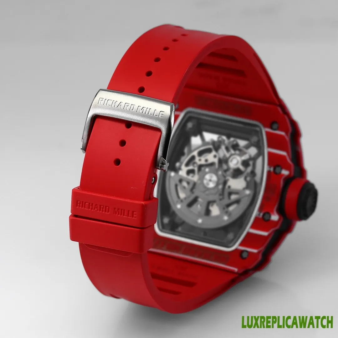 Richard Mille RM35-02 Replica Watches 50mm Mens Black Dial Rubber Strap 1:1 Clone Watch - Image 9
