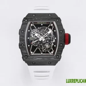 Richard Mille RM 35-01 Rafael Nadal Replica Watches 48mm Mens Black Dial Rubber Strap 1:1 Clone Watch