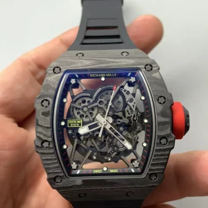 Richard Mille RM 35-02 Rafa Replica Watches 50mm Mens Skeleton Dial Rubber Strap 1:1 Clone Watch