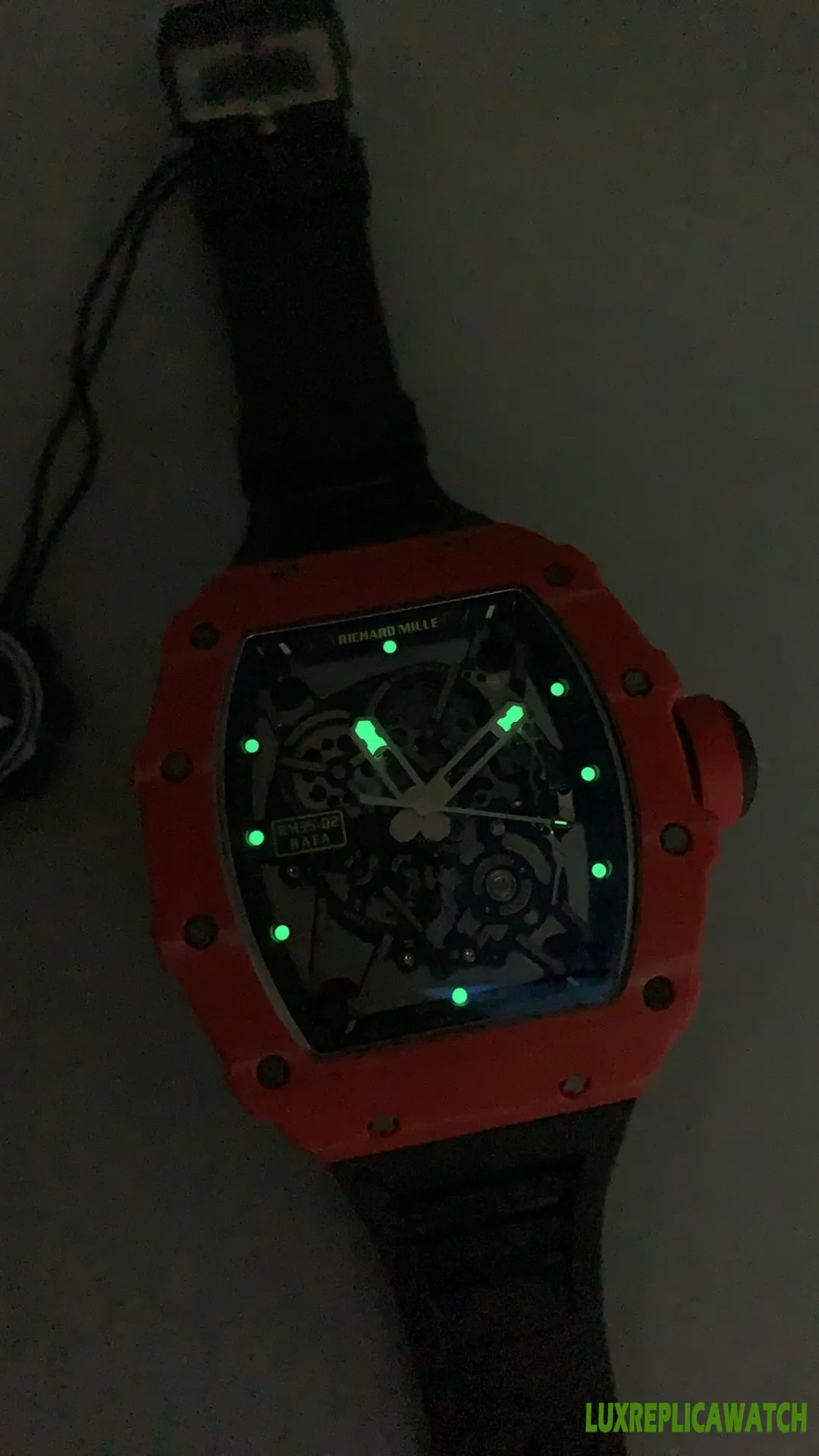Richard Mille RM35-02 Rafa Replica Watches 50mm Mens Blue Dial Rubber Strap 1:1 Clone Watch - Image 2