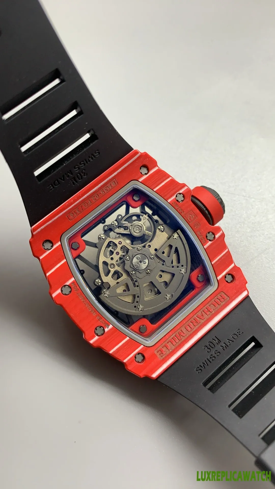 Richard Mille RM35-02 Rafa Replica Watches 50mm Mens Blue Dial Rubber Strap 1:1 Clone Watch - Image 9