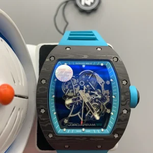 Richard Mille RM 35-02 Rafael Nadal Replica Watches 50mm Mens Blue Dial Rubber Strap 1:1 Clone Watch