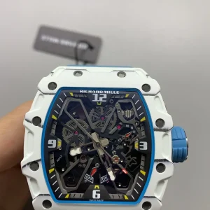 Richard Mille RM67-01 Replica Watches 47mm Mens Blue Dial Rubber Strap 1:1 Clone Watch