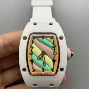 Richard Mille Candy Collection Replica Watches 38mm Womens Multi-Color Rubber Strap 1:1 Clone Watch