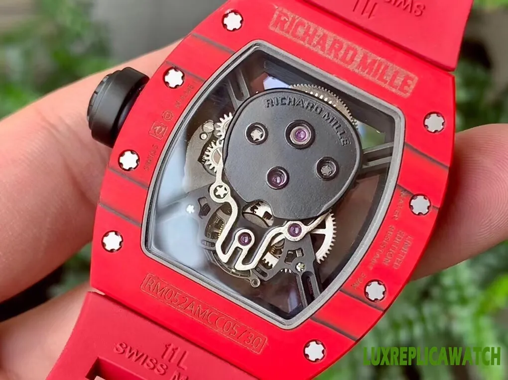 Richard Mille Skull Collection Replica Watches 52mm Mens Black Dial Rubber Strap 1:1 Clone Watch - Image 7