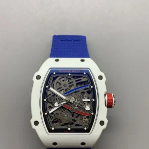 Richard Mille RM011 Replica Watches 45mm Mens Skeleton Dial Rubber Strap 1:1 Clone Watch