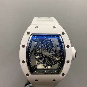 Richard Mille RM011 Replica Watches 50mm Mens Blue Dial Rubber Strap 1:1 Clone Watch