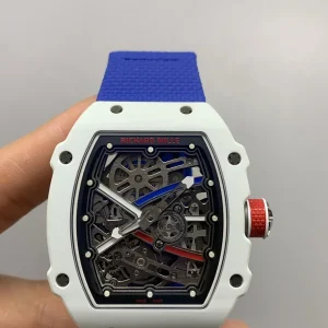 Richard Mille RM011 Replica Watches 45mm Mens Skeleton Dial Rubber Strap 1:1 Clone Watch