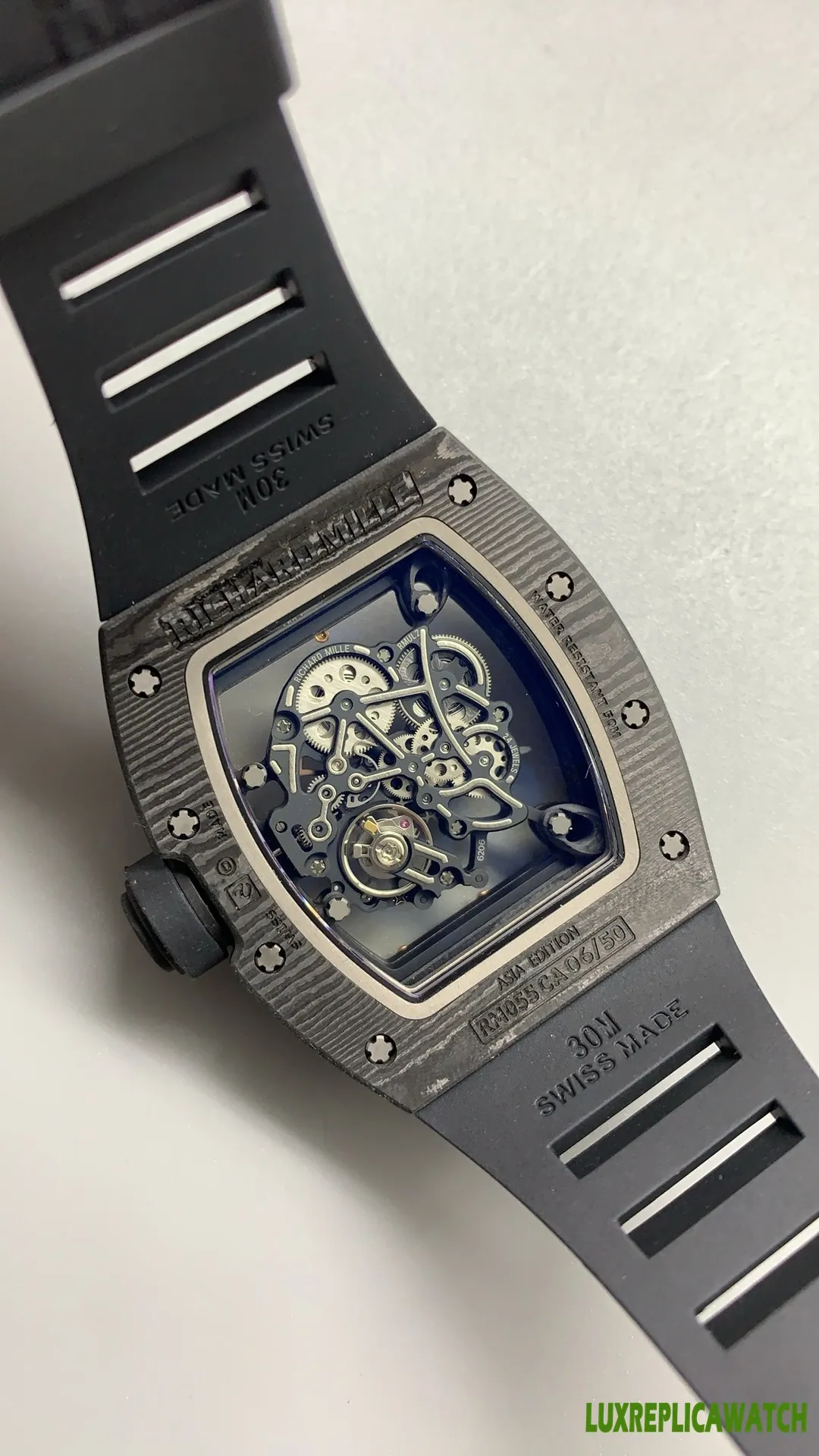 Richard Mille RM 011 Replica Watches 50mm Mens Skeleton Dial Rubber Strap 1:1 Clone Watch - Image 10