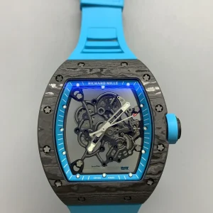 Richard Mille RM011 Replica Watches 50mm Mens Skeleton Dial Rubber Strap 1:1 Clone Watch