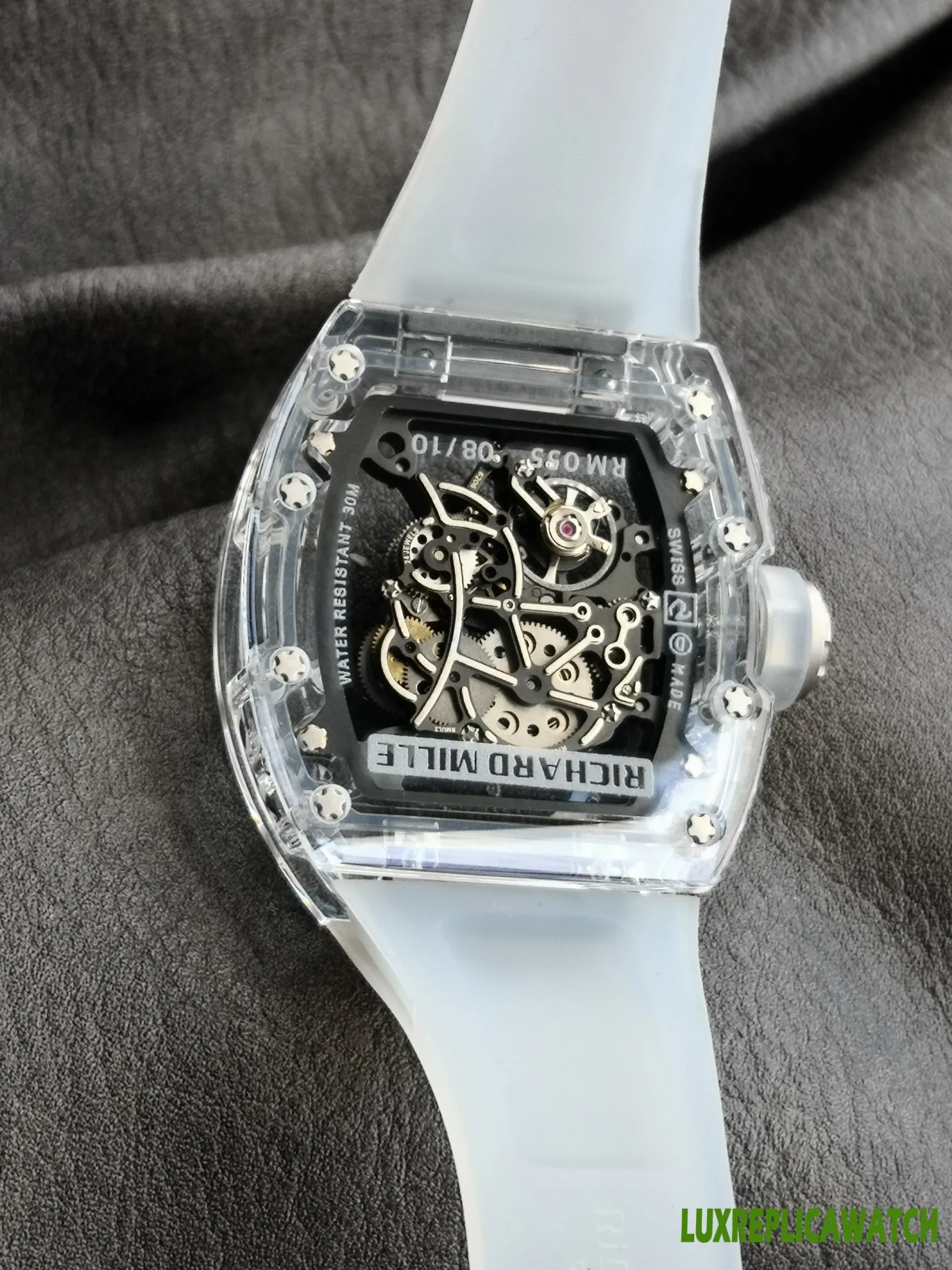 Richard Mille RM011 Replica Watches 45mm Mens Black Dial Rubber Strap 1:1 Clone Watch - Image 9
