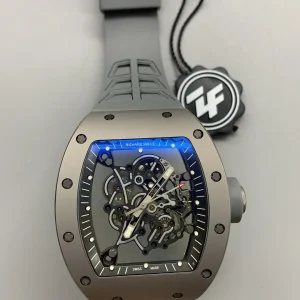 Richard Mille RM 011 Replica Watches 50mm Mens Grey Dial Rubber Strap 1:1 Clone Watch