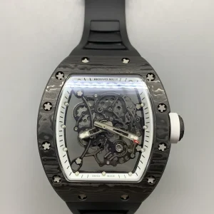 Richard Mille RM011 Replica Watches 50mm Mens Grey Dial Rubber Strap 1:1 Clone Watch