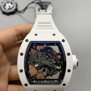 Richard Mille RM011 Replica Watches 50mm Mens Black Dial Rubber Strap 1:1 Clone Watch