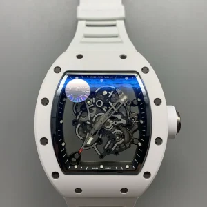 Richard Mille RM011 Replica Watches 50mm Mens Blue Dial Rubber Strap 1:1 Clone Watch