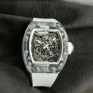 Richard Mille RM011 Replica Watches 50mm Mens Skeleton Dial Rubber Strap 1:1 Clone Watch