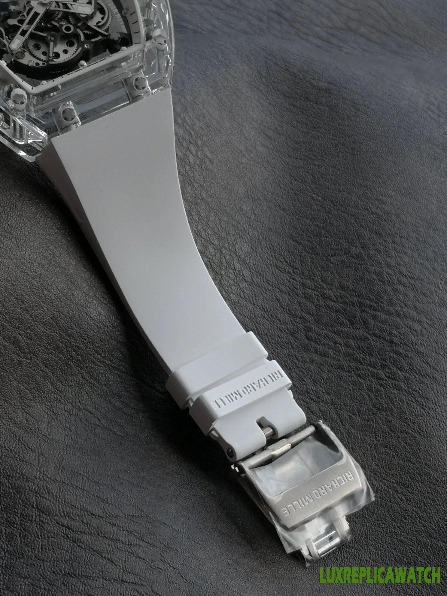 Richard Mille RM011 Replica Watches 50mm Mens Skeleton Dial Rubber Strap 1:1 Clone Watch - Image 8