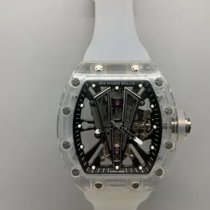 Richard Mille RM011 Replica Watches 50mm Mens Black Dial Rubber Strap 1:1 Clone Watch