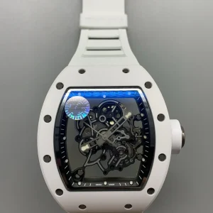 Richard Mille RM011 Replica Watches 45mm Mens Black Dial Rubber Strap 1:1 Clone Watch