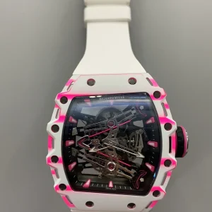 Richard Mille RM030 Replica Watches 50mm Mens Black Dial Rubber Strap 1:1 Clone Watch