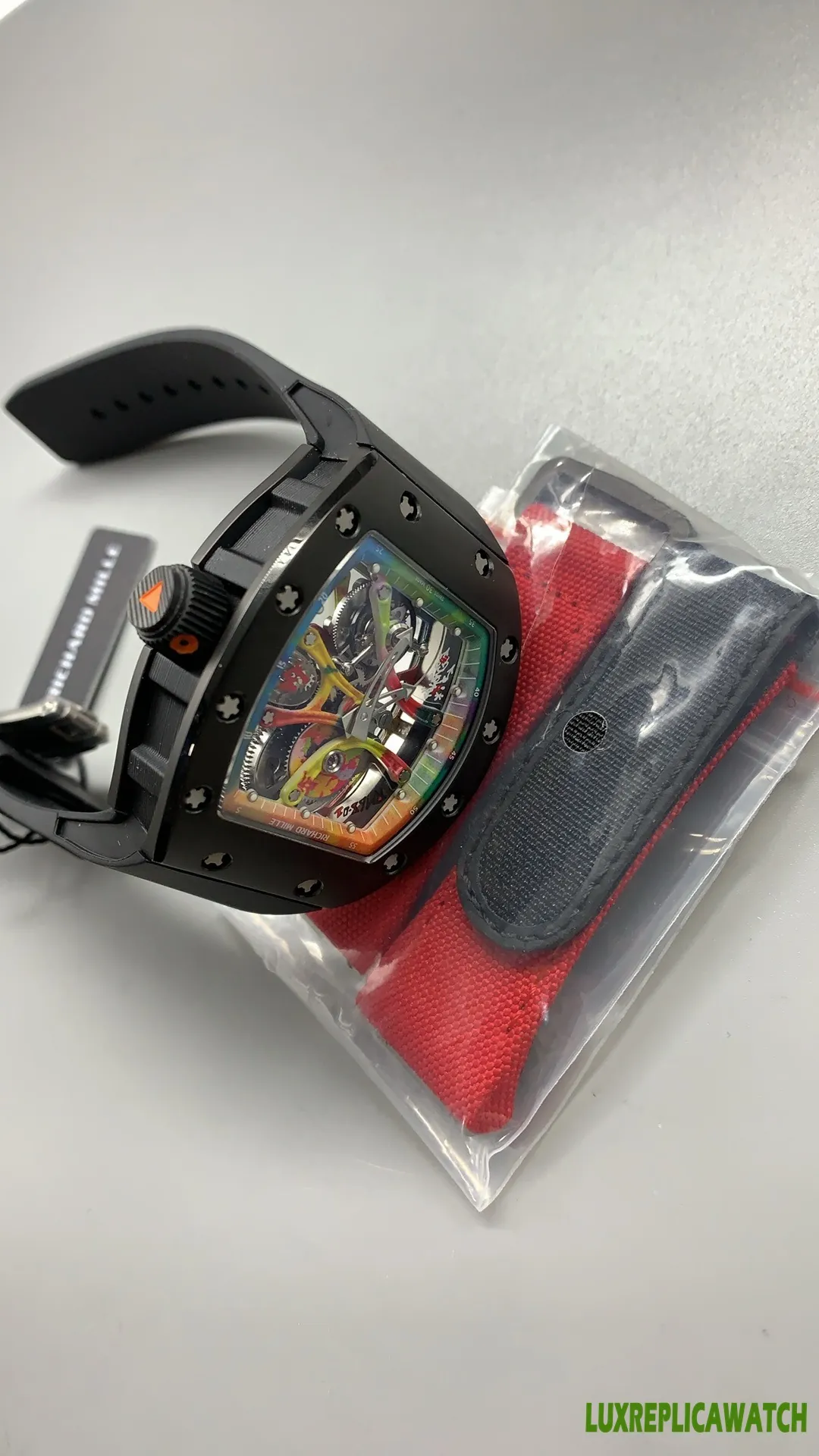 Richard Mille RM 07-01 Replica Watches 45mm Mens Multi-Color Dial Rubber Strap 1:1 Clone Watch - Image 2