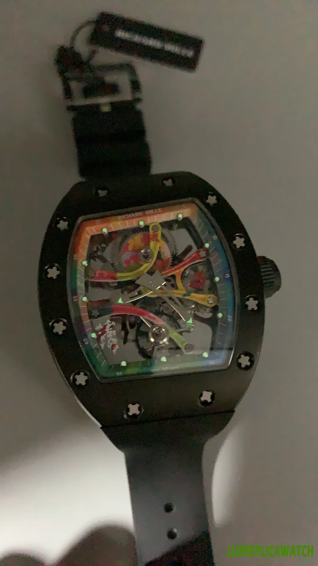 Richard Mille RM 07-01 Replica Watches 45mm Mens Multi-Color Dial Rubber Strap 1:1 Clone Watch - Image 3