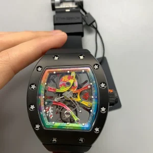 Richard Mille RM 07-01 Replica Watches 45mm Mens Multi-Color Dial Rubber Strap 1:1 Clone Watch