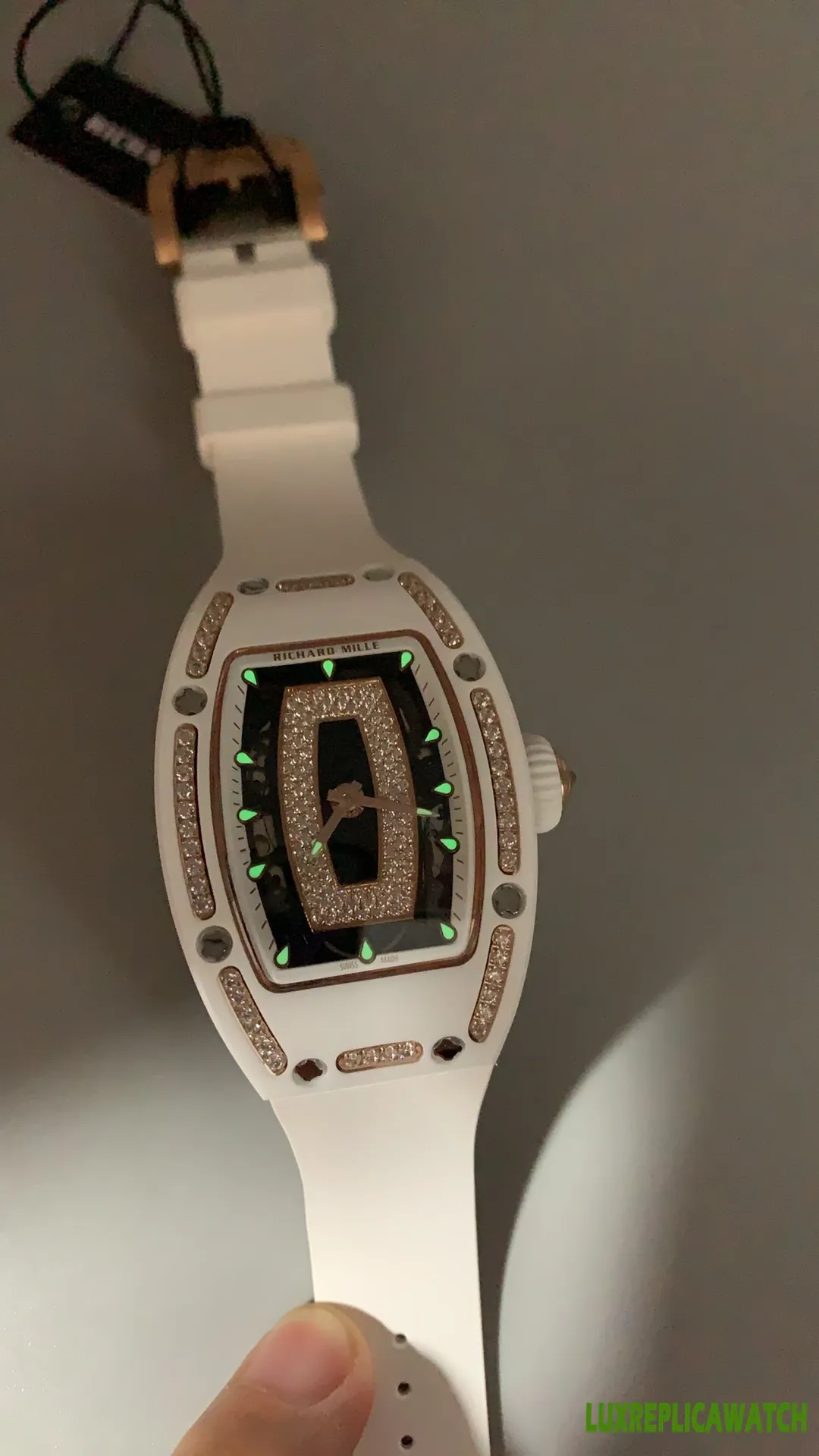 Richard Mille RM 07-01 Replica Watches 38mm Womens Black Dial Rubber Strap 1:1 Clone Watch - Image 2