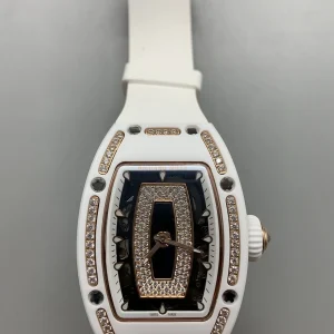 Richard Mille RM 07-01 Replica Watches 38mm Womens Black Dial Rubber Strap 1:1 Clone Watch