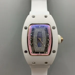 Richard Mille RM 07-01 Replica Watches 38mm Womens Diamond Dial Rubber Strap 1:1 Clone Watch