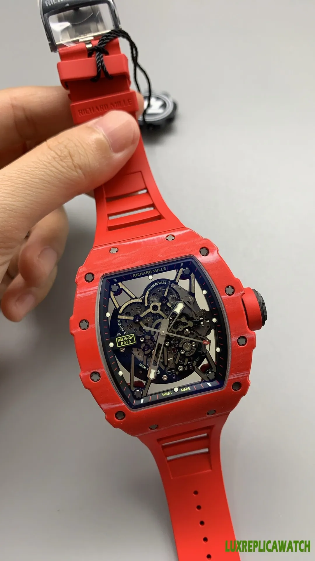 Richard Mille RM 17-01 Replica Watches 50mm Mens Skeleton Dial Rubber Strap 1:1 Clone Watch - Image 4