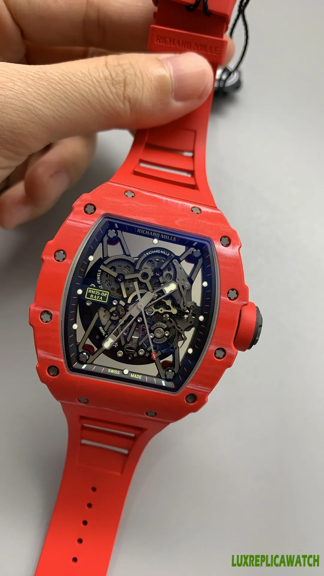 Richard Mille RM 17-01 Replica Watches 50mm Mens Skeleton Dial Rubber Strap 1:1 Clone Watch - Image 5