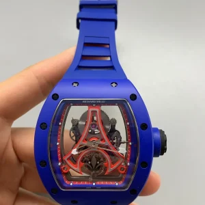 Richard Mille RM 72-01 Replica Watches 50mm Mens Red Dial Rubber Strap 1:1 Clone Watch