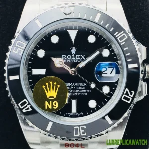 Rolex Submariner Replica Watches 40mm Mens Black Dial Metal Bracelet 1:1 Clone Watch