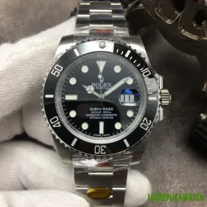Rolex Submariner Replica Watches 40mm Mens Black Dial Metal Bracelet 1:1 Clone Watch