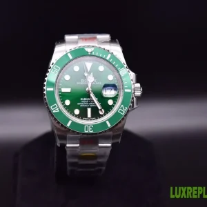 Rolex Submariner Date Replica Watches 41mm Mens Green Dial Metal Bracelet 1:1 Clone Watch