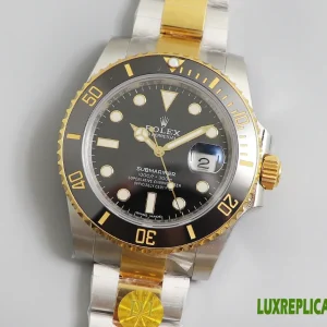 Rolex Submariner Date Replica Watches 40mm Mens Black Dial Metal Bracelet 1:1 Clone Watch