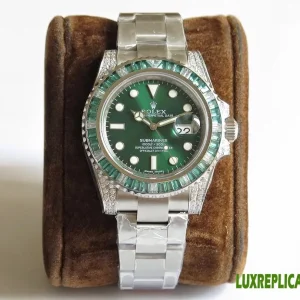 Rolex Submariner Date Replica Watches 40mm Mens Green Dial Metal Bracelet 1:1 Clone Watch
